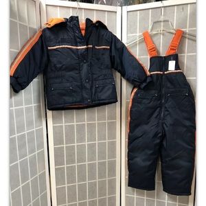 French Toast, kids, suit, jacket/pant, winter time, orange/blue, size 4 T.: